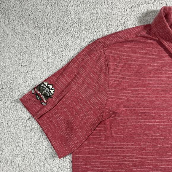 Travis Mathew Polo Shirt Mens 3XL Red Performance Golf Logo Stretch Short Sleeve - Picture 6 of 11